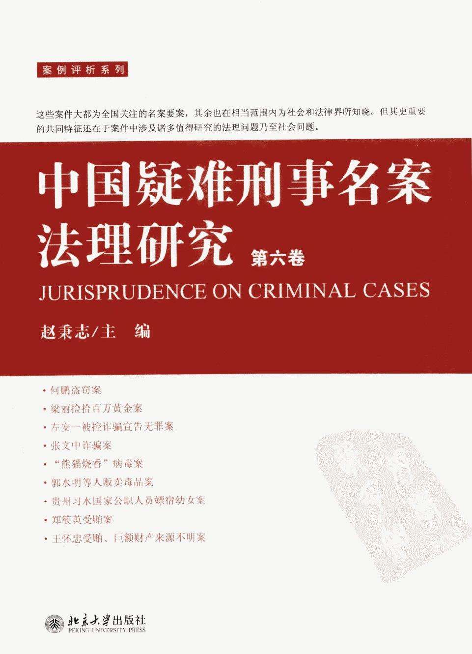 中国疑难刑事名案法理研究 第六卷