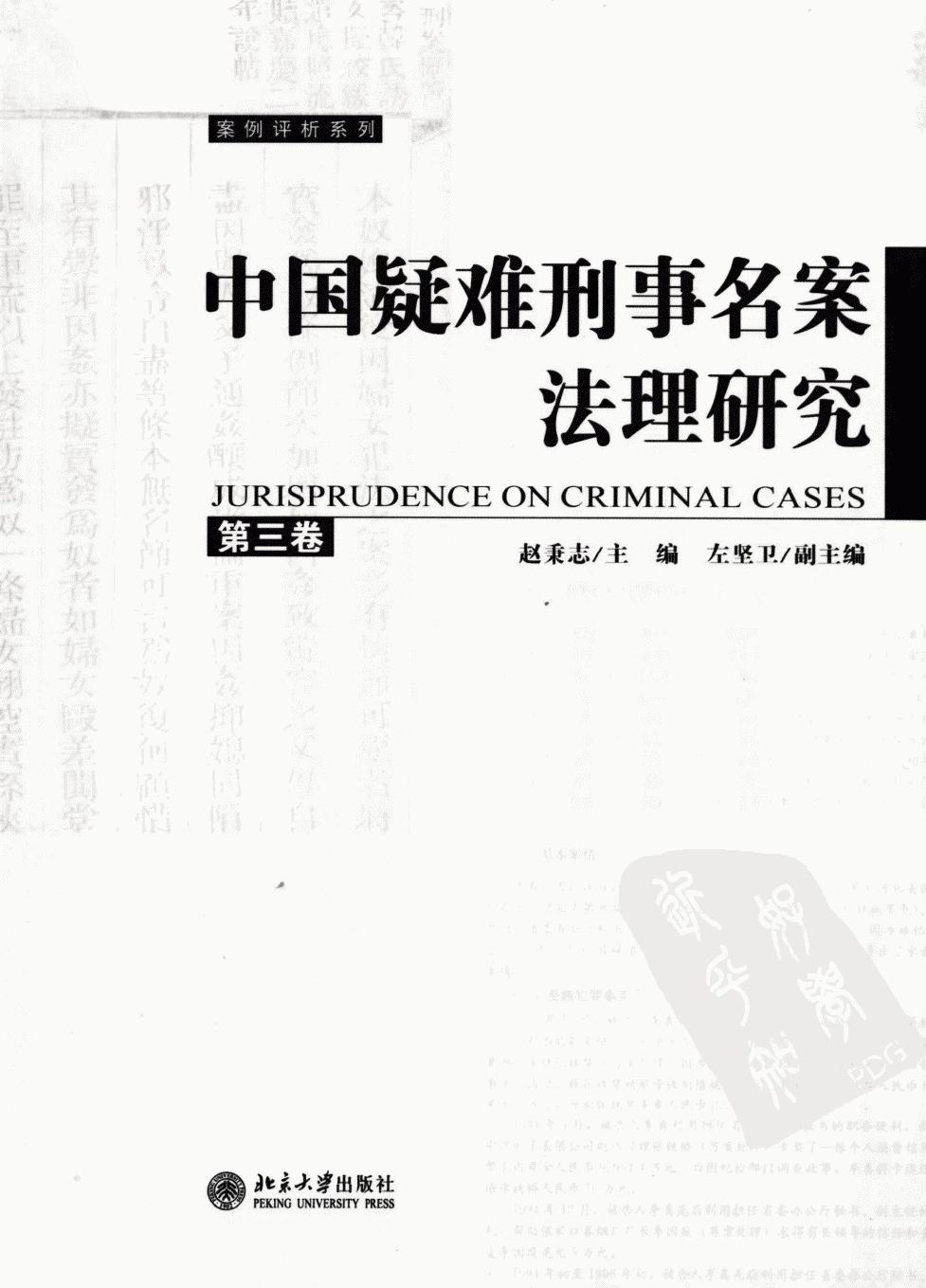 中国疑难刑事名案法理研究 第三卷