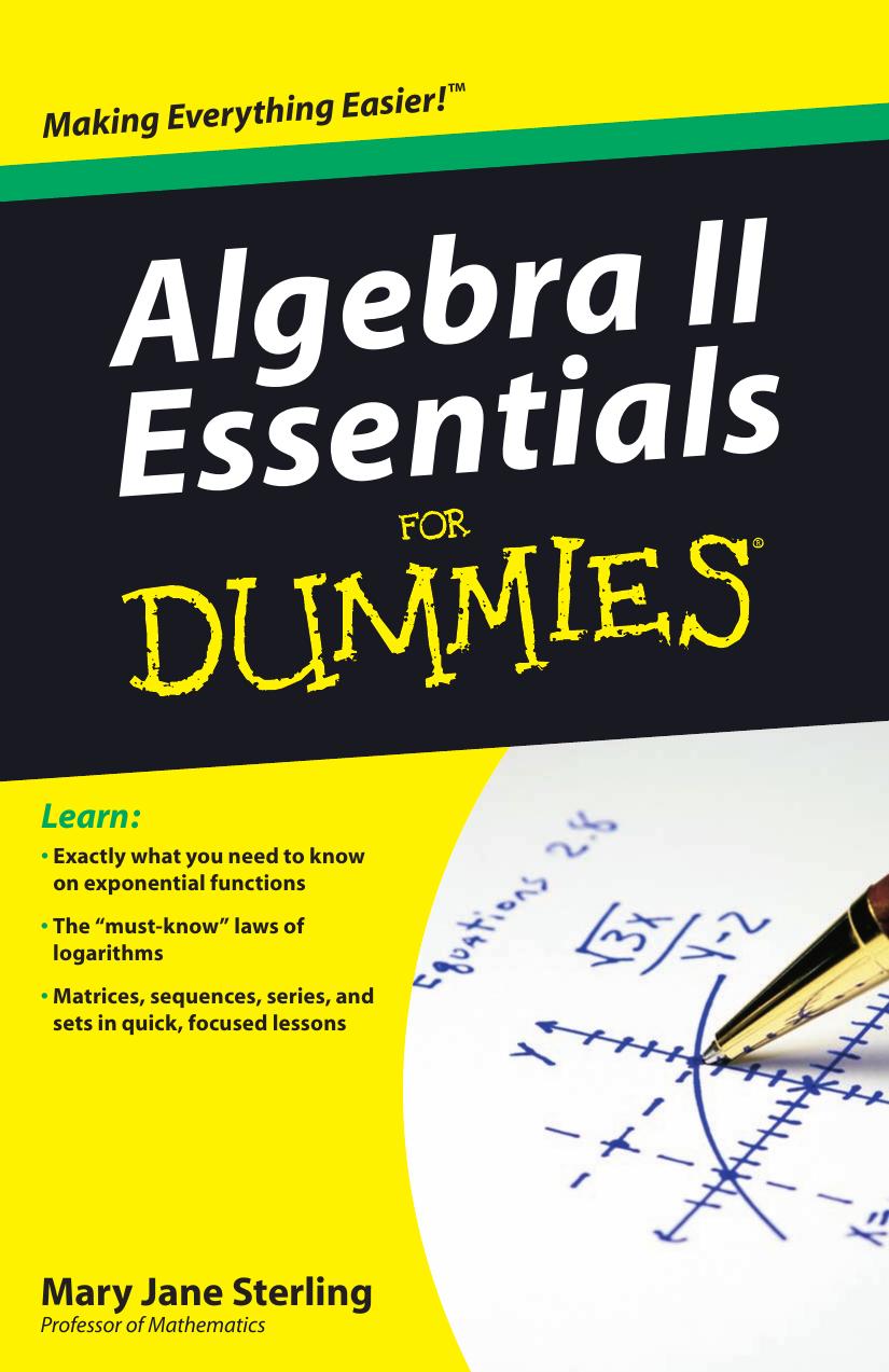 Algebra II Essentials for Dummies