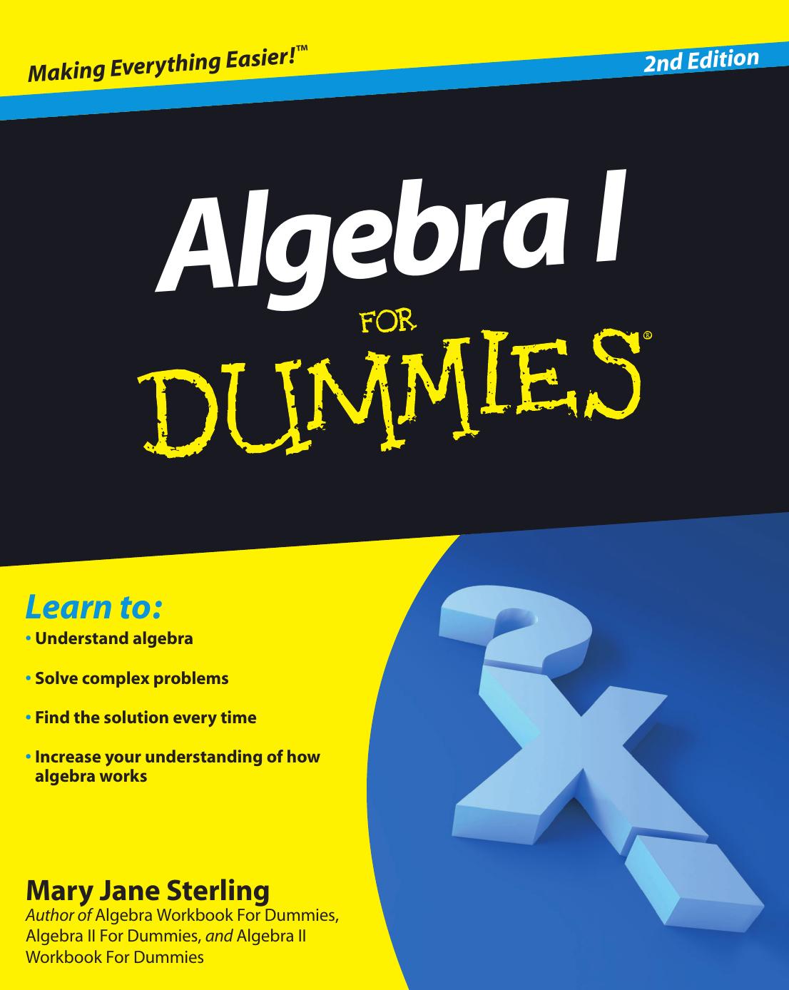 Algebra I for Dummies